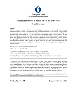 Short-term effects of house prices on birth rates