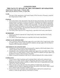 bylaws faculty senate of the university of scranton