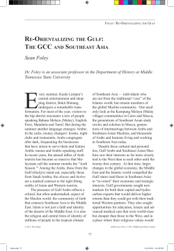 RE-ORIENTALIZING THE GULF