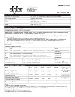 Safety Data Sheet - Alpha Technologies Broadband