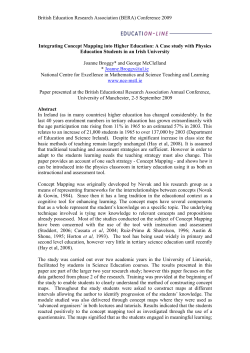 Concept Mapping in the Teaching of Physics at Undergraduate