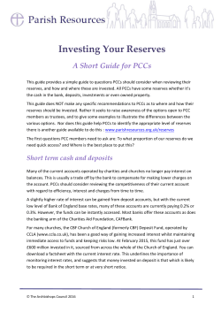 Investing Your Reserves