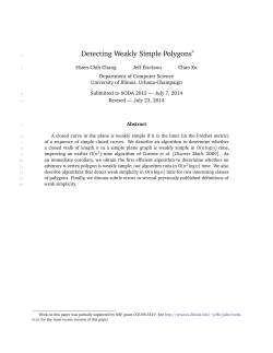 Detecting Weakly Simple Polygons - Hsien-Chih Chang