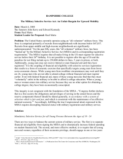 The Military Selective Service Act