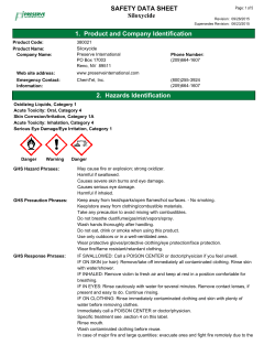 Siloxycide&trade;, Hydrogen peroxide, Safety Data Sheet