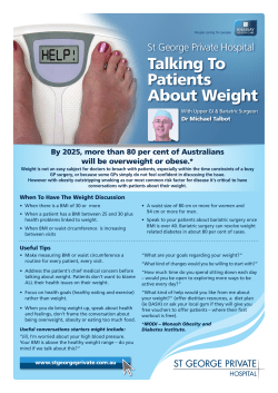 Talking To Patients About Weight