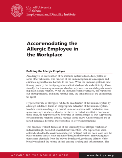 Accommodating the Allergic Employee in the Workplace