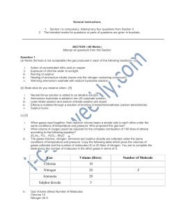 Gas Volume (litres) Number of Molecule Chlorine 10 Nitrogen 20 X