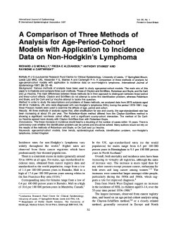 A Comparison of Three Methods of Analysis for Age-Period