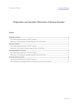 120803 Derivation of the formulas of annuities and perpetuities