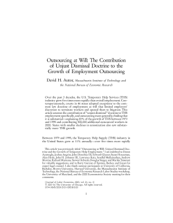 Outsourcing at Will: The Contribution of Unjust