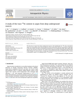 A Study of the trace 39 Ar Content in Argon from Underground Sources