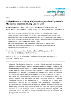 Antiproliferative Activity of Cyanophora paradoxa Pigments in