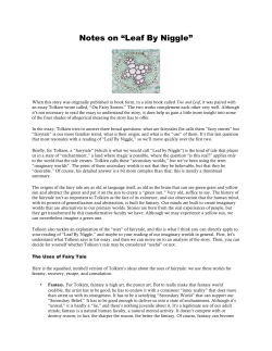Notes on &ldquo;Leaf By Niggle&rdquo;