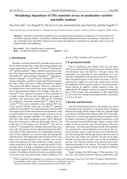 Morphology dependence of TiO 2 nanotube arrays on anodization