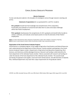 cereal science graduate program