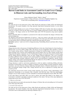 Barren Land Index to Assessmen in Himreen Lake and Surr to