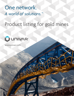 Gold Mine Product List from Univar