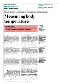 Measuring body temperature