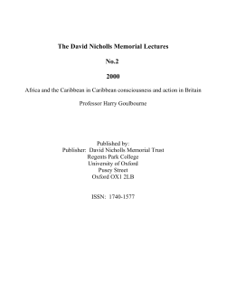 2000 lecture - David Nicholls Memorial Trust