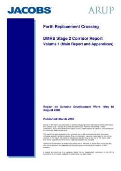 Forth Replacement Crossing: DMRB Stage 2 Corridor Report