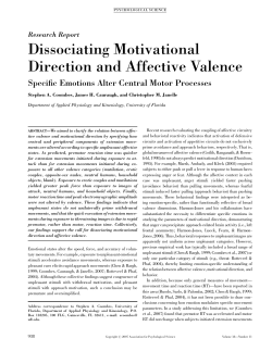 Dissociating Motivational Direction and Affective Valence