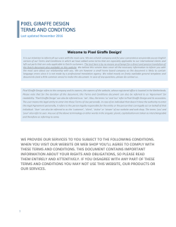 PIXEL GIRAFFE DESIGN TERMS AND CONDITIONS