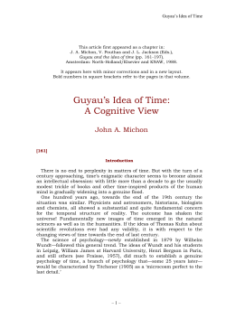 Guyau`s idea of time