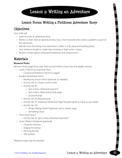Lesson 3: Writing an Adventure