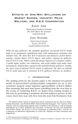 Effects of One-Way Spillovers on Market Shares, Industry Price