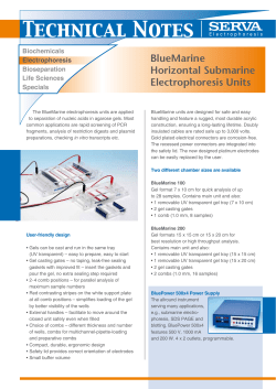 Technical Notes - SERVA Electrophoresis GmbH
