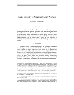 Racial Disparity in Narcotics Search Warrants