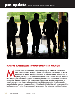 nAtivE AmEriCAn involvEmEnt in gAngs