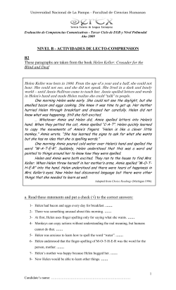 Sample test Nivel B_web_09 - Facultad de Ciencias Humanas