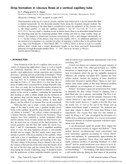 Drop formation in viscous flows at a vertical capillary tube