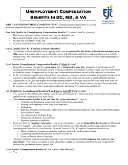 Unemployment Insurance Fact Sheet