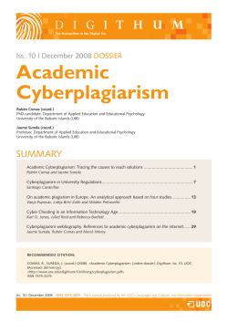 Academic Cyberplagiarism