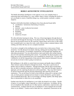 bodily-kinesthetic intelligence