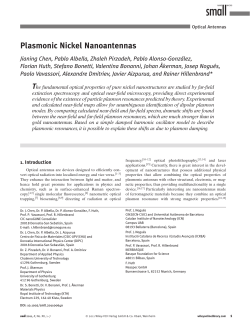 Plasmonic Nickel Nanoantennas