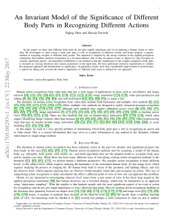 An Invariant Model of the Significance of Different Body Parts in