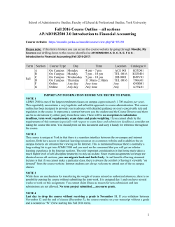 ADMS 2500 Course Outline