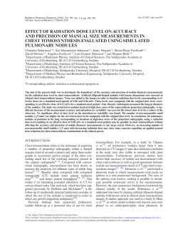 EFFECT OF RADIATION DOSE LEVEL ON ACCURACY AND