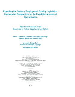 Extending the Scope of Employment Equality Legislation