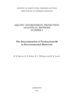 The determination of technetium-99 in environmental