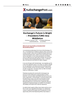 Exchange`s Future is Bright &mdash; President/CMO Ana Middleton