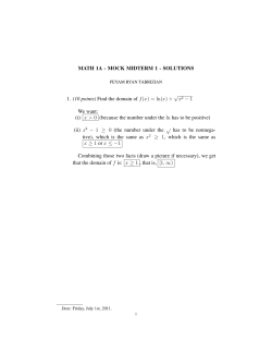 (i) x > 0 - Math Berkeley
