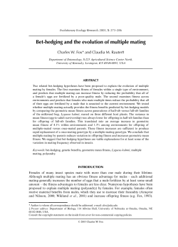 Bet-hedging and the evolution of multiple mating