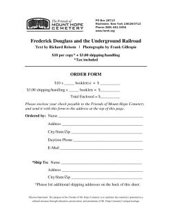 Frederick Douglass and the Underground Railroad