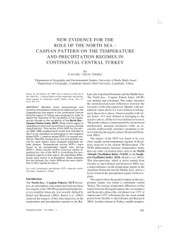 new evidence for the role of the north sea &ndash; caspian