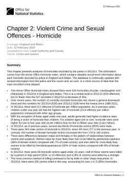 Chapter 2: Violent Crime and Sexual Offences